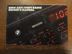BMW Anti-Theft Radio Manual