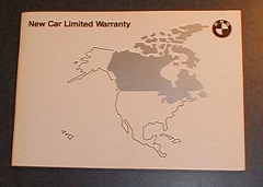 1990 warranty booklet, Canadian market